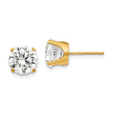 14k 8mm CZ stud earrings